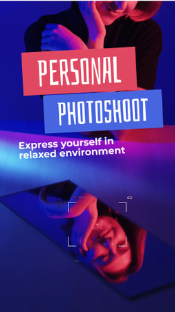 Ontwerpsjabloon van TikTok Video van Expressieve persoonlijke fotoshootaanbieding van professional