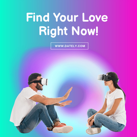 Platilla de diseño Virtual Reality Dating Instagram