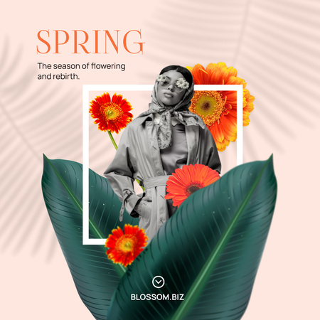 Spring Sale Fashion Collection Announcement Instagram AD Design Template