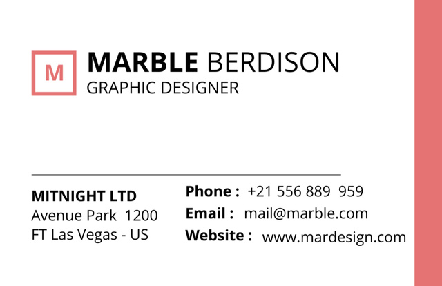 Graphic Designer Introductory Card with Contacts Business Card 85x55mm – шаблон для дизайну