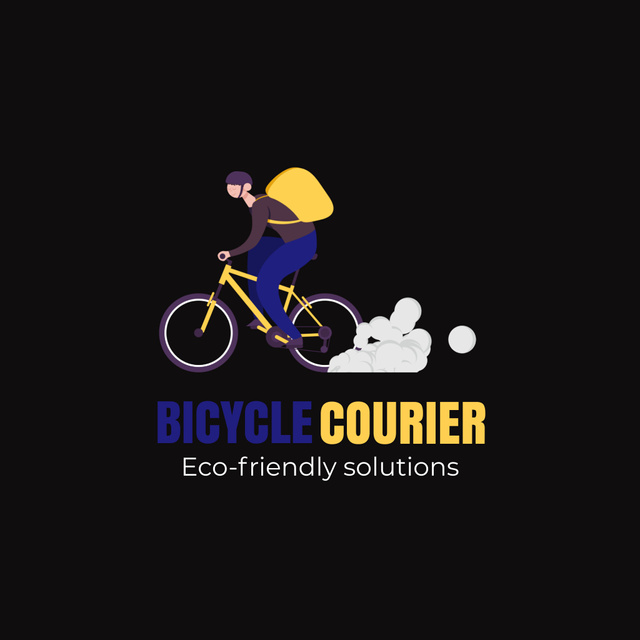 Urban Bicycle Couriers Animated Logo Πρότυπο σχεδίασης