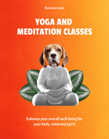 Ontwerpsjabloon van Poster 22x28in van Yoga and Meditation Classes Invitation