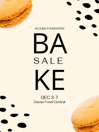 Bakery Sale Announcement Poster US Design Template