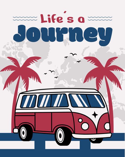 Plantilla de diseño de Quote about How Life is a Journey Instagram Post Vertical 