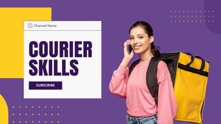 Skills of Ideal Courier Youtube Thumbnail Design Template
