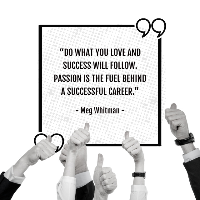 Business Quote about Success and Career LinkedIn postデザインテンプレート