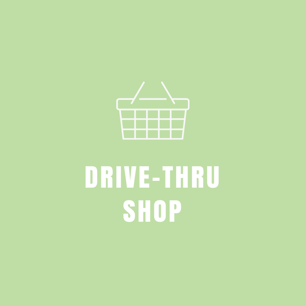 Drive-Thru Shop Services Logoデザインテンプレート