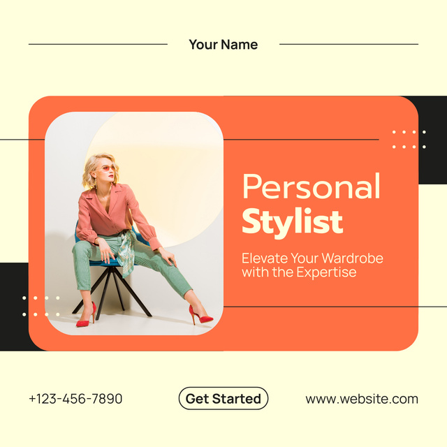 Wardrobe Styling Expert LinkedIn post – шаблон для дизайна