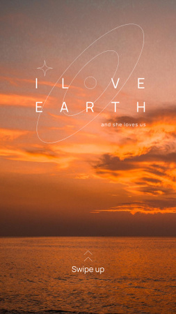красивый закат над морем Instagram Story – шаблон для дизайна
