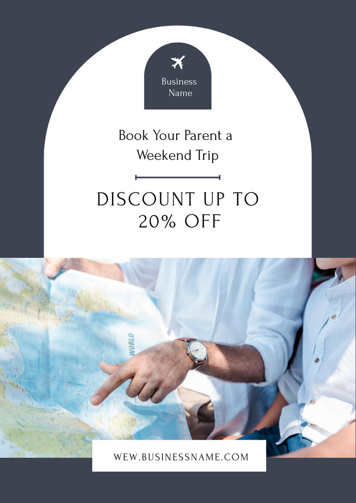 Parents Day Weekend Trip Discount Poster A3 Design Template