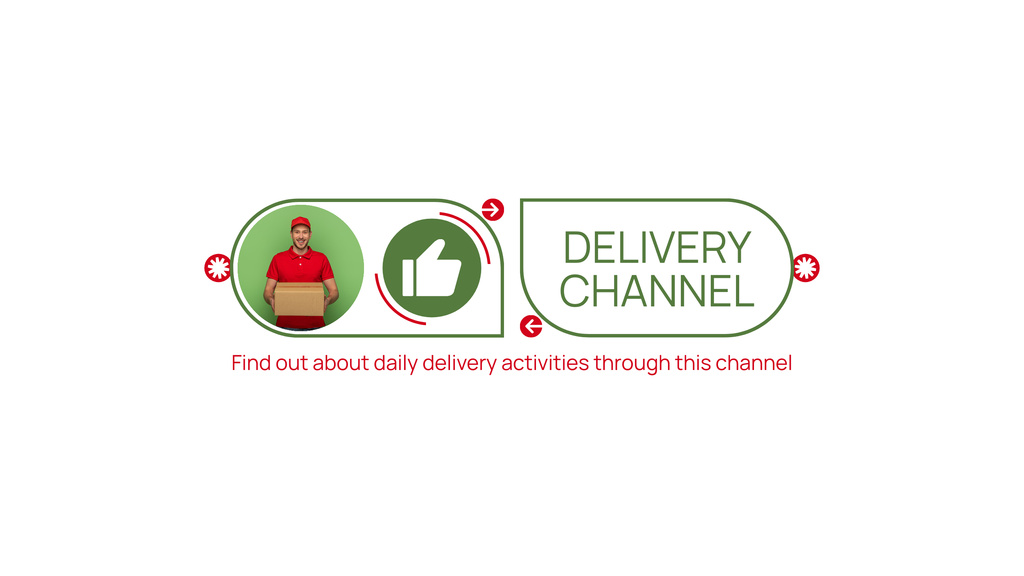 Designvorlage Courier Services and Domestic Delivery Promotion für Youtube