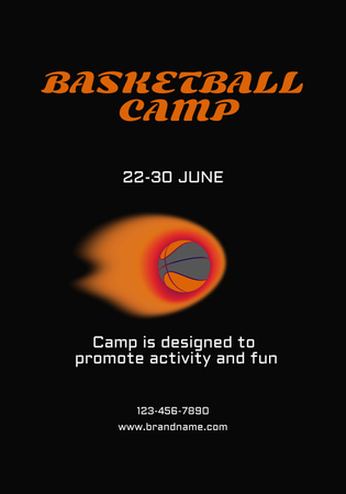 Basketball Camp Advertisement Poster 28x40in Design Template