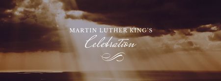 ανακοίνωση ημέρας του martin luther king με το cloudy sky Facebook cover Πρότυπο σχεδίασης