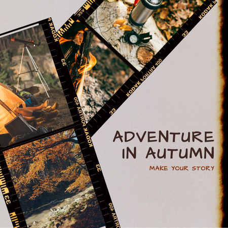 autumn adventure inspiração Instagram Modelo de Design