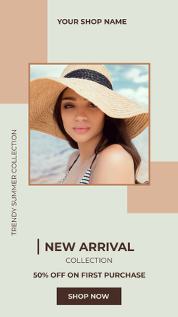 New Hat Collection Arrival Instagram Story Design Template