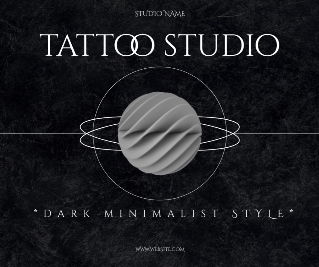 Minimalistic Art Tattoos In Studio Offer Facebook Design Template