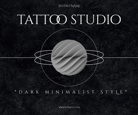 Предложение минималистичных художественных татуировок в студии Facebook – шаблон для дизайна
