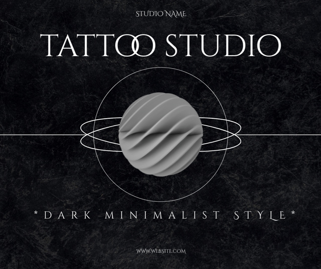 Template di design Minimalistic Art Tattoos In Studio Offer Facebook
