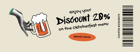 Platilla de diseño Big Discount on Oktoberfest Beer Coupon