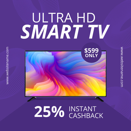 Modèle de visuel Smart TV Discount Announcement - Instagram