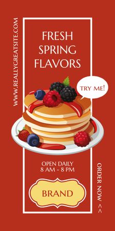 Spring Offer Discounts on Pancakes Graphic Design Template