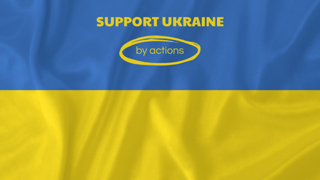 Ontwerpsjabloon van Youtube Thumbnail van Fostering Public Awareness of War In Ukraine And Support Ukrainians By Actions