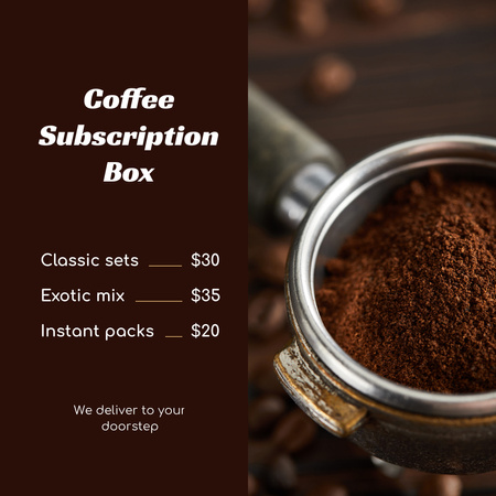 Coffee sets Delivery Offer Instagram Design Template