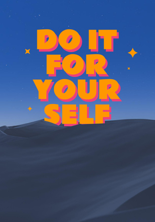 Inspirational Phrase with Grey Dunes Poster 28x40in Design Template