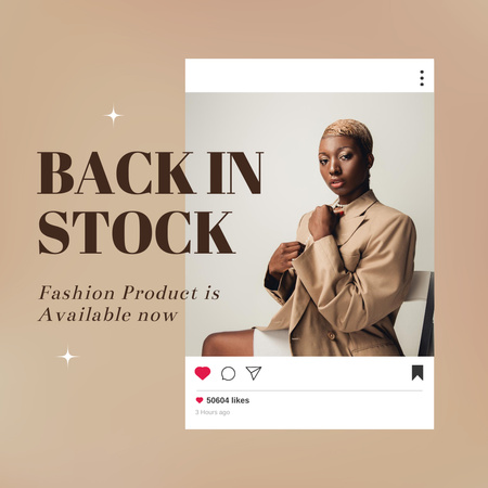 Template di design Fashion Ad with Attractive Woman Instagram