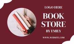 Book Store Ad on Maroon Layout