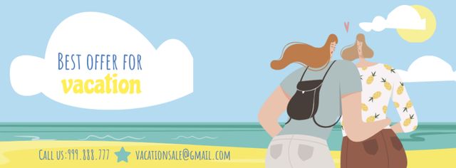 Template di design Best Offer For Vacation Facebook cover