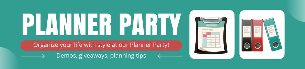 Plantilla de diseño de Ad of Planner Party Event Ebay Store Billboard 