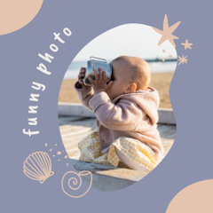 Photo of Little Cute Girl on Beach