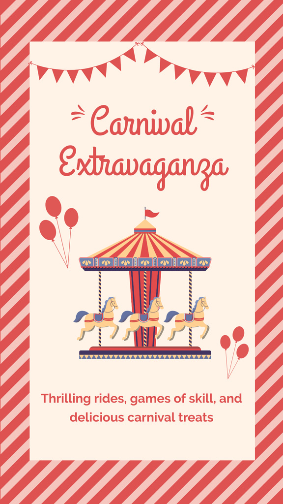Platilla de diseño Affordable Carnival With Rides And Carousel Offer Instagram Story