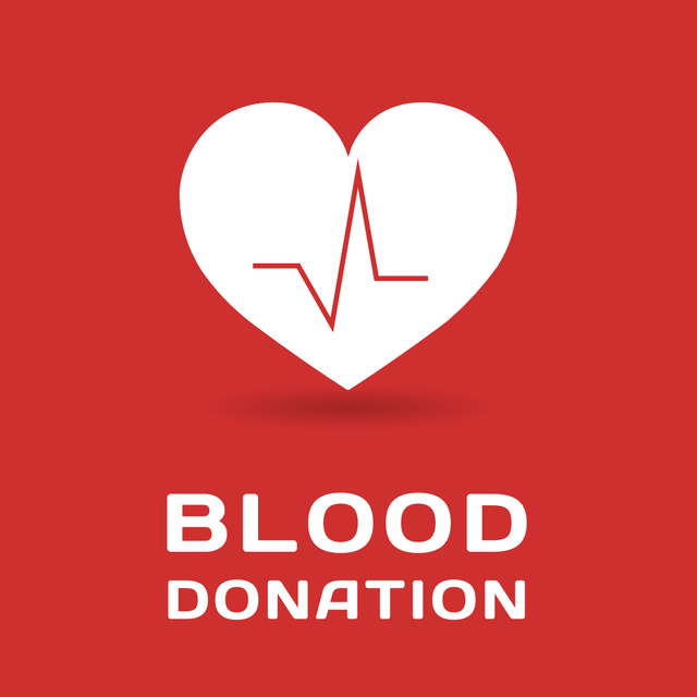 Designvorlage Call for Blood Donation during War in Ukraine on Red für Instagram