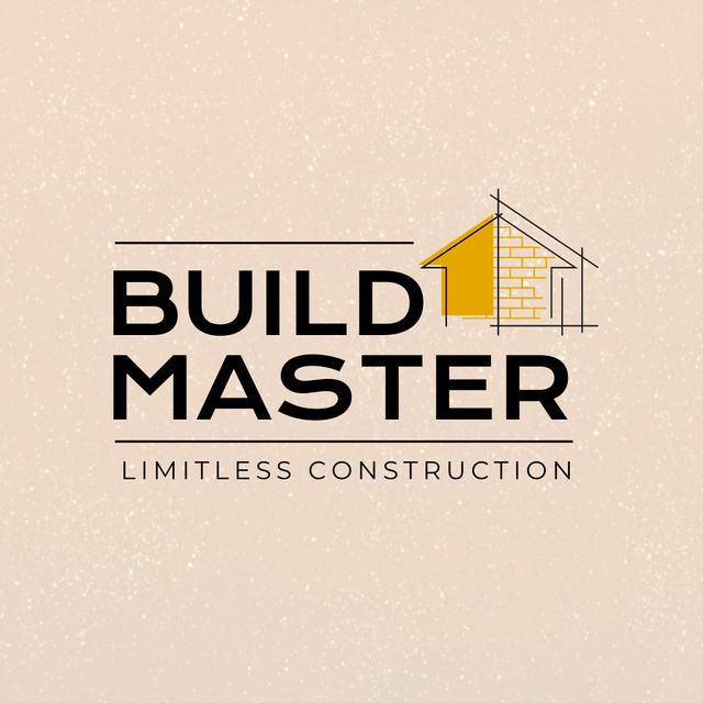 Competent Construction Company Service Promotion Animated Logo tervezősablon