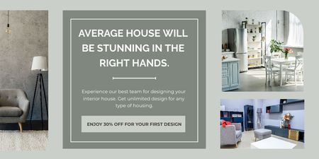 Designvorlage Atemberaubende Möbel für Ihr Zuhause für Twitter