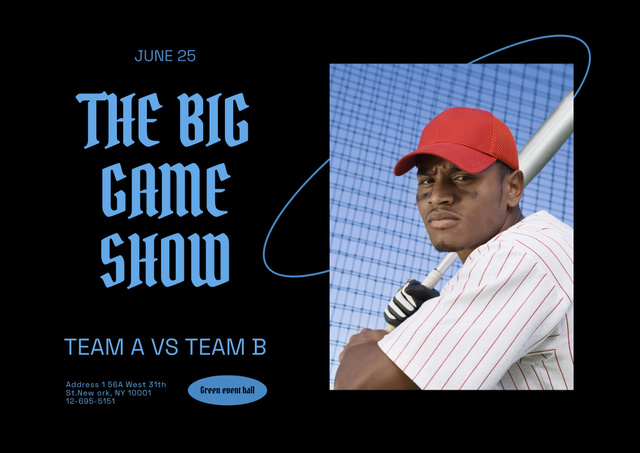 Platilla de diseño Baseball Tournament Announcement Poster B2 Horizontal