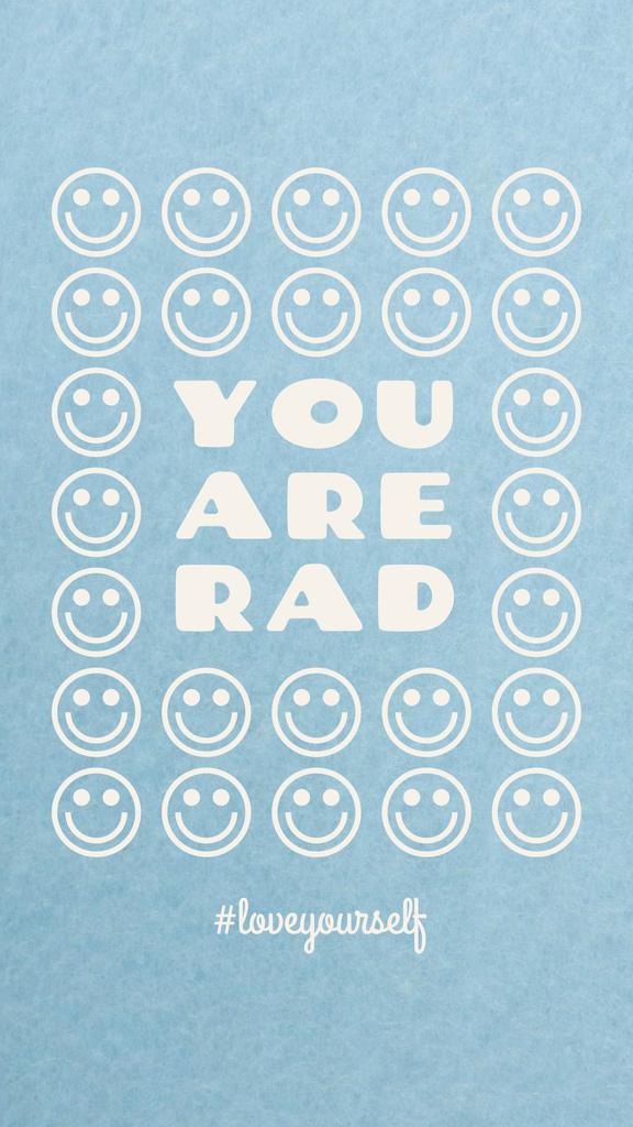 Mental Health Inspiration with Smiley Emoji Instagram Story Design Template