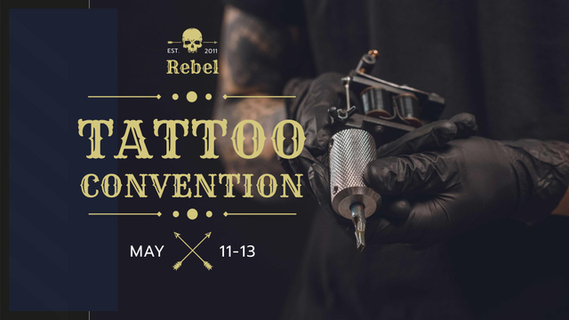 Artist in Tattoo Studio FB event cover – шаблон для дизайну