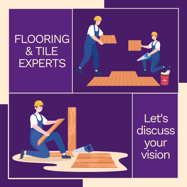 Flooring & Tiling Experts Ad Instagram AD Tasarım Şablonu