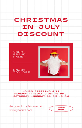 Christmas Sale Announcement in July Flyer 5.5x8.5in Design Template