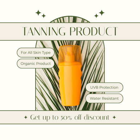 Platilla de diseño Sale of Organic Tanning Cosmetics for All Skin Types Instagram