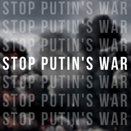Rising Awareness about the War in Ukraine Instagram Design Template
