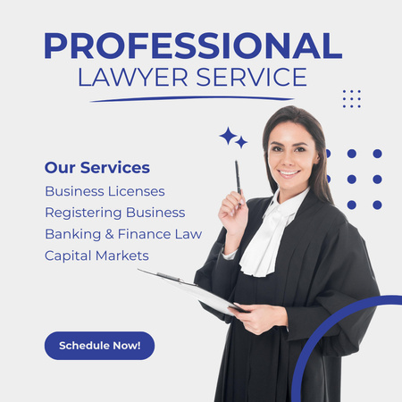 Modèle de visuel Annonce de services d'avocats professionnels - Animated Post