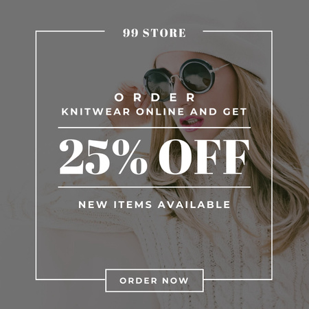Online order Discount with Stylish Woman Instagram Design Template