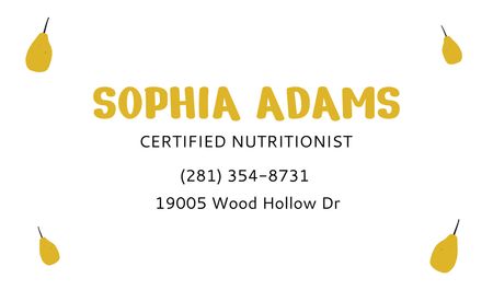 Nutritionist Services Offer Business card Design Template