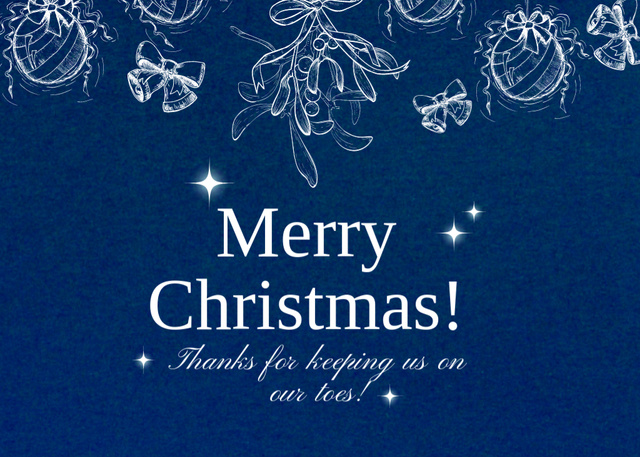 Ontwerpsjabloon van Postcard 5x7in van Unforgettable Christmas Congrats with Illustration of Decorations