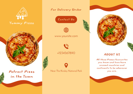 Plantilla de diseño de Perfect Pizza Delivery Offer Brochure 