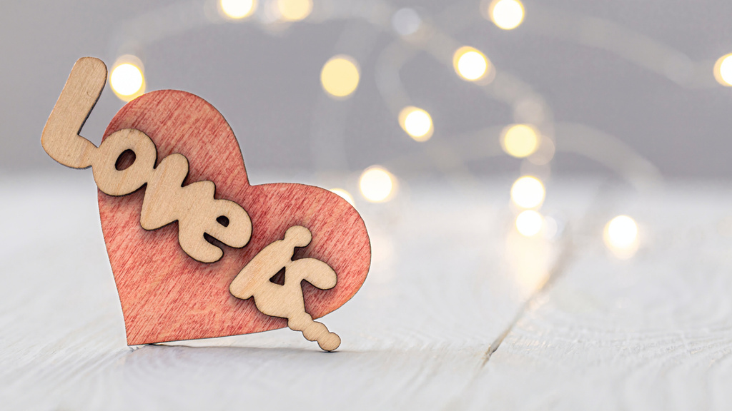 Plantilla de diseño de Valentine's Day with Cute Phrase about Love Zoom Background 